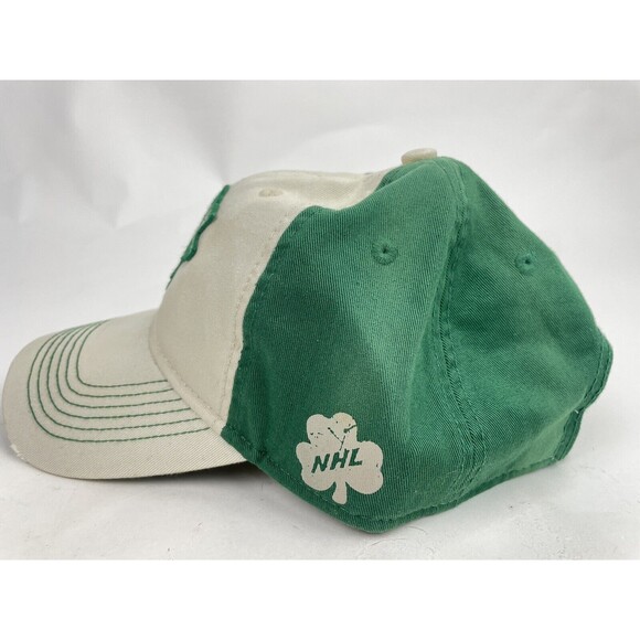Reebok Face Off Pittsburgh Penguins St Patrick's Day Green Tan Strapback Hat NWT - Picture 2 of 8